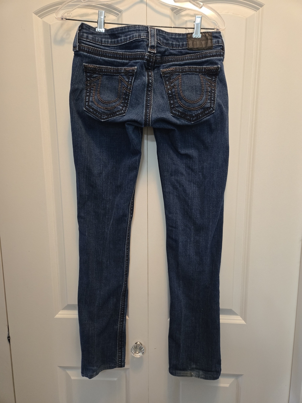 True Religion Women's Straight Leg Jeans in Denim Blue